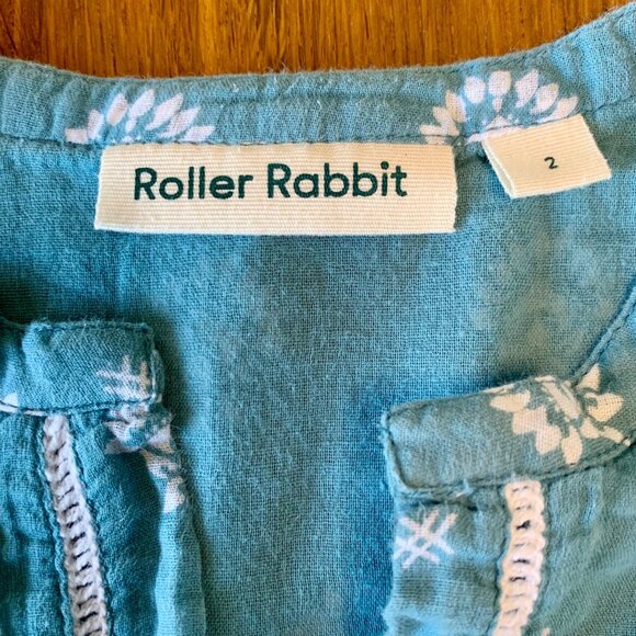 ROLLER RABBIT Swim Cover Up Girls 2 2T Lightweight Cotton Tunic Dress Beach Pool - Picture 6 of 7